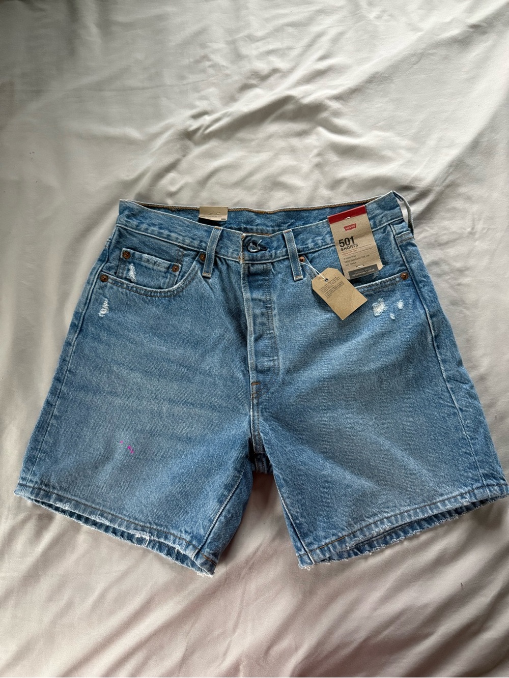 Levi's Light Blue Denim 501 Women's Jean Shorts